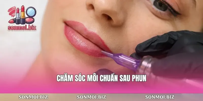 Chăm sóc môi chuẩn sau phun