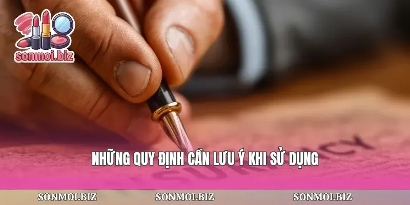 Những quy định cần lưu ý khi sử dụng